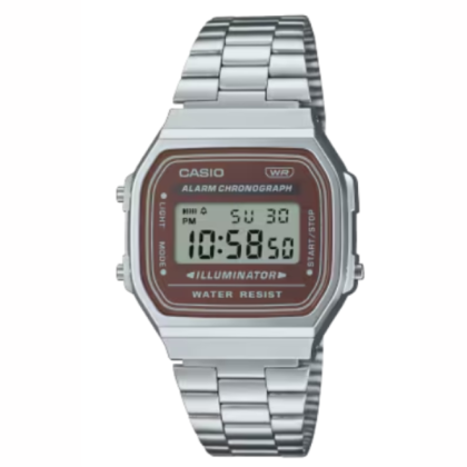 Casio Vintage A168WA-5A Silver Stainless Steel Band Men Watch / Women Watch